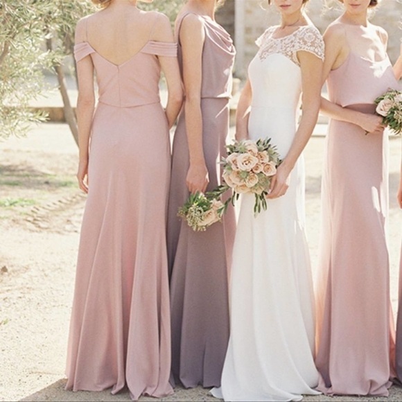 Jenny Yoo Collection Sabine Gown Size 2, Fig , Fully Lined Zipper Closure - Picture 2 of 8